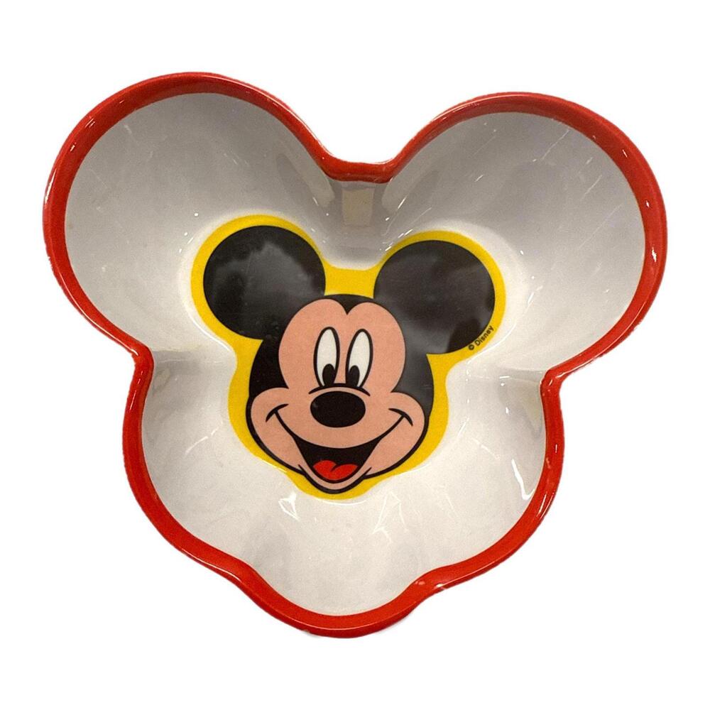 Vintage Disney Mickey Mouse Shaped Plastic / Melamine Bowl